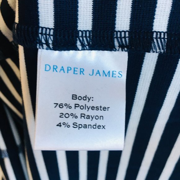 Draper James Striped Ponte Sheath Dress Navy Work - Picture 6 of 12